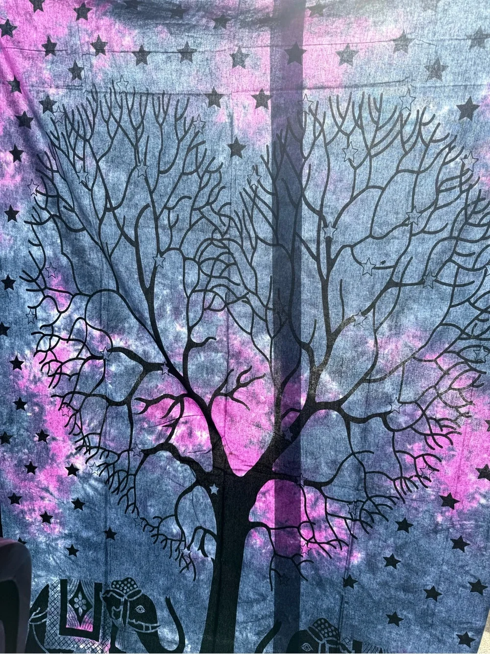 Bohemian Tree of Life Tapestry in Purple and Blue -